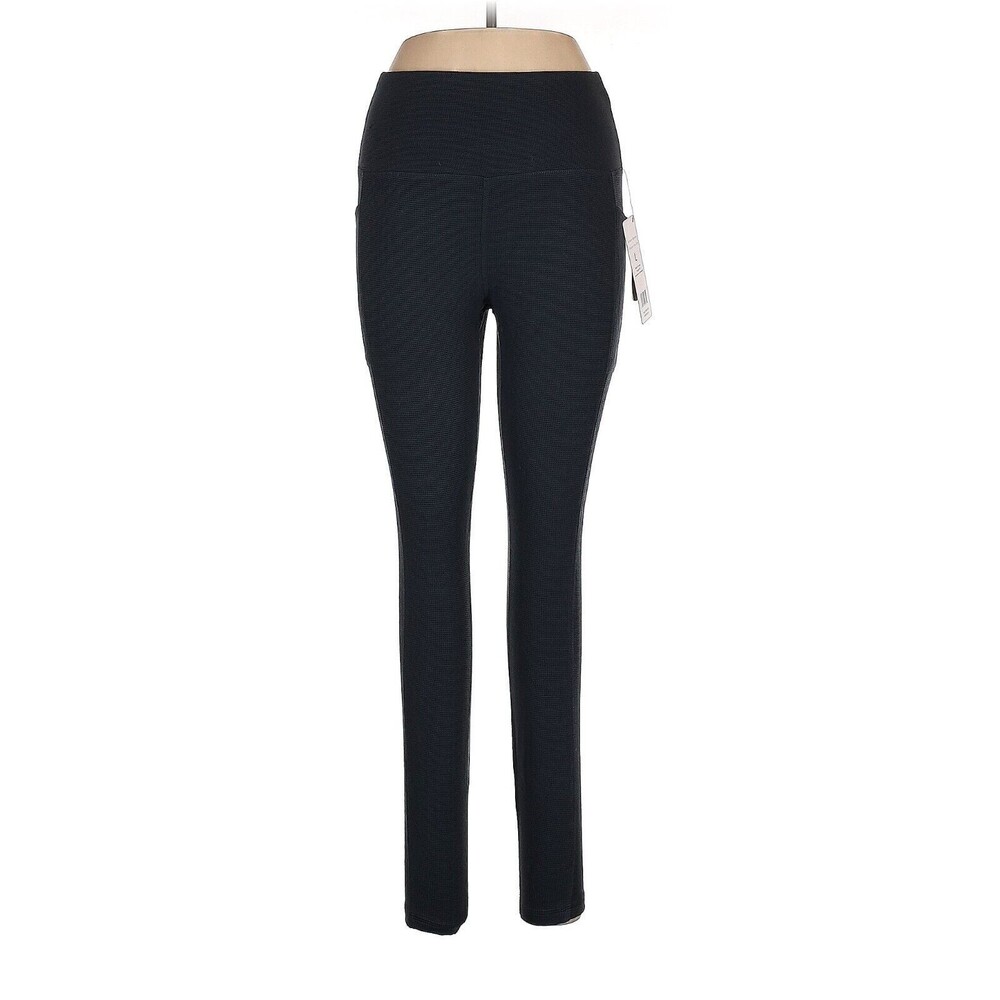 NWT Harmony Balance Charcoal Gray Waffle Knit Casual Leggings L Athleisure Yoga